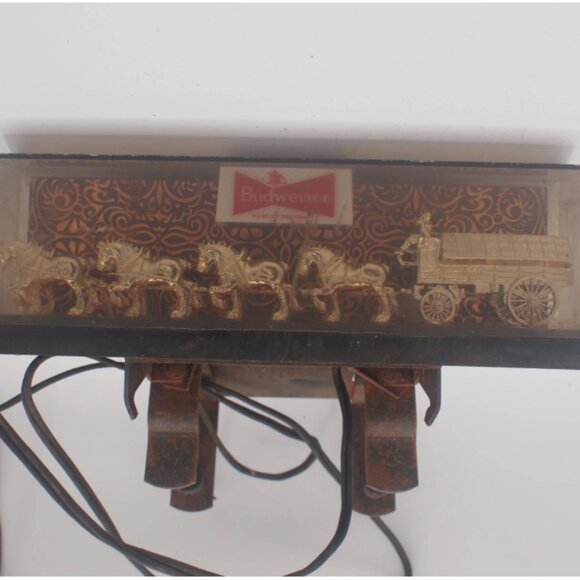 Vintage Budweiser Beer Clydesdales  Lighted Sign - Picture 1 of 4